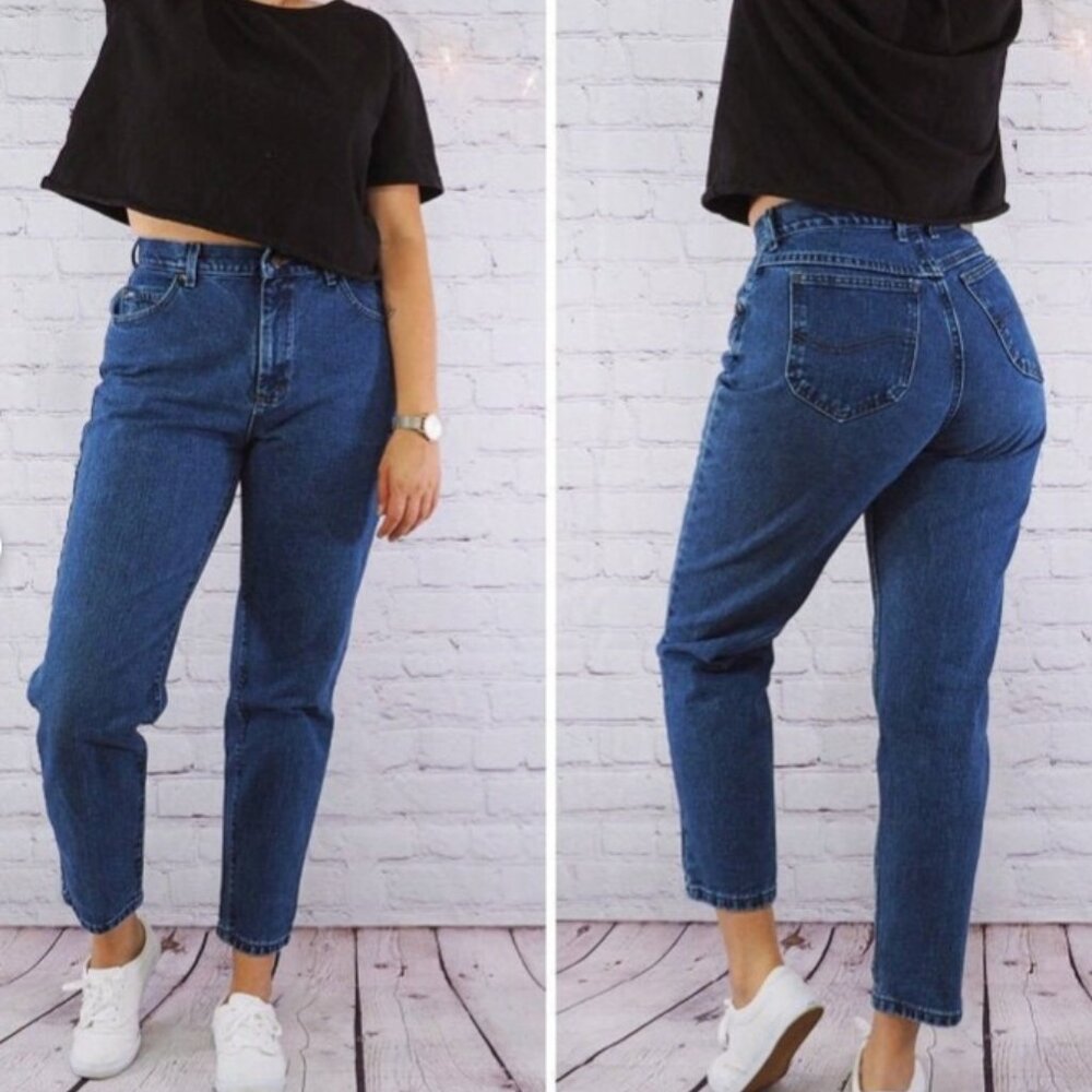 90s Vintage Lee High-Waisted Mom Jeans – Est Size 8 / 29